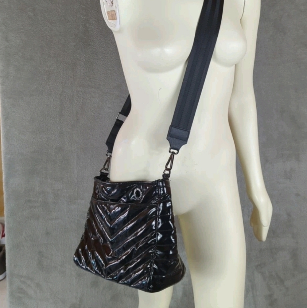 Think Royln Black Quilted Shoulder Bag